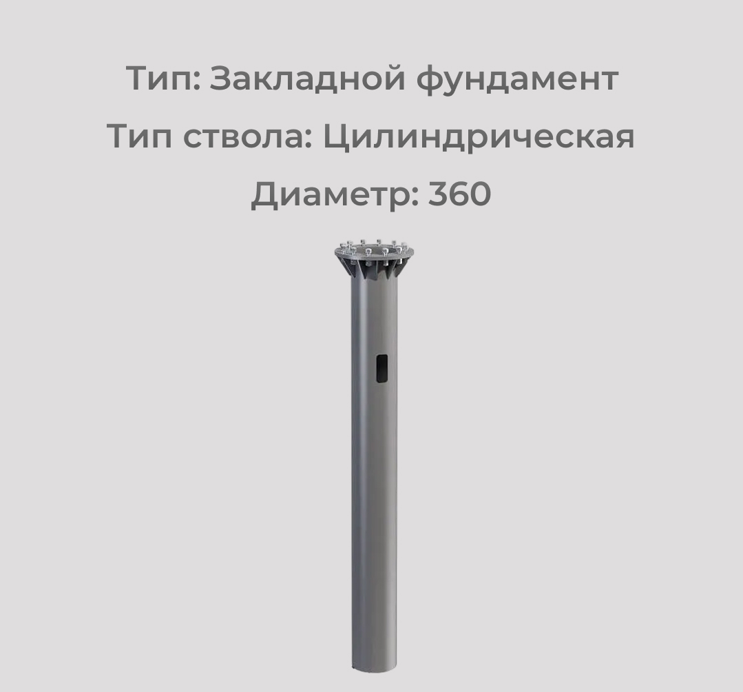Закладная деталь фундамента ТАНС.31.065.000 (ЗФ-20/8/Д360-2,5-б) OE OPORA ENGINEERING