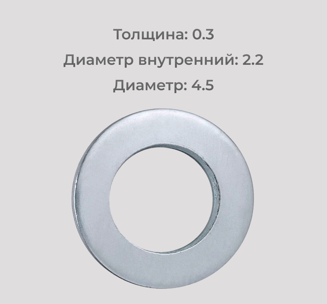 Шайба уменьшенная оцинкованная М2 DIN 433